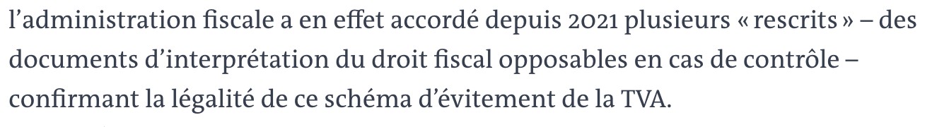 Texte du Monde sur la TVA en drophipping