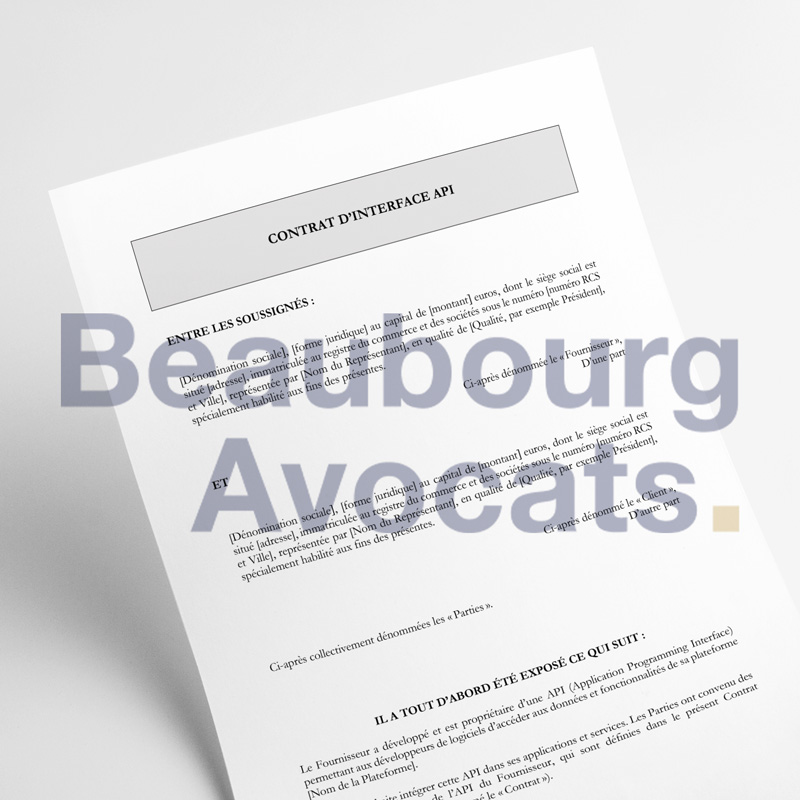 Contrat d'interface API