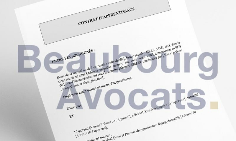 modèle de contrat d'apprentissage
